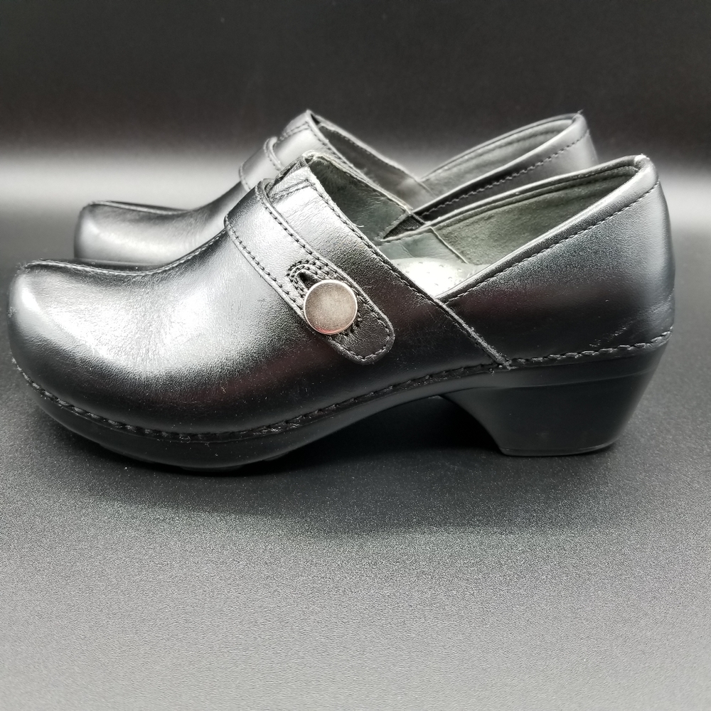 Dansko Clogs with Buckle Size:36 Black Leather